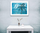 Supfirm "Beach - Take Me There" By Cindy Jacobs, Printed Wall Art, Ready To Hang Framed Poster, White Frame - Supfirm