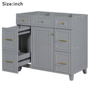 [Cabinet Only] 36" Bathroom Vanity-Gray(Sink not included) - Supfirm