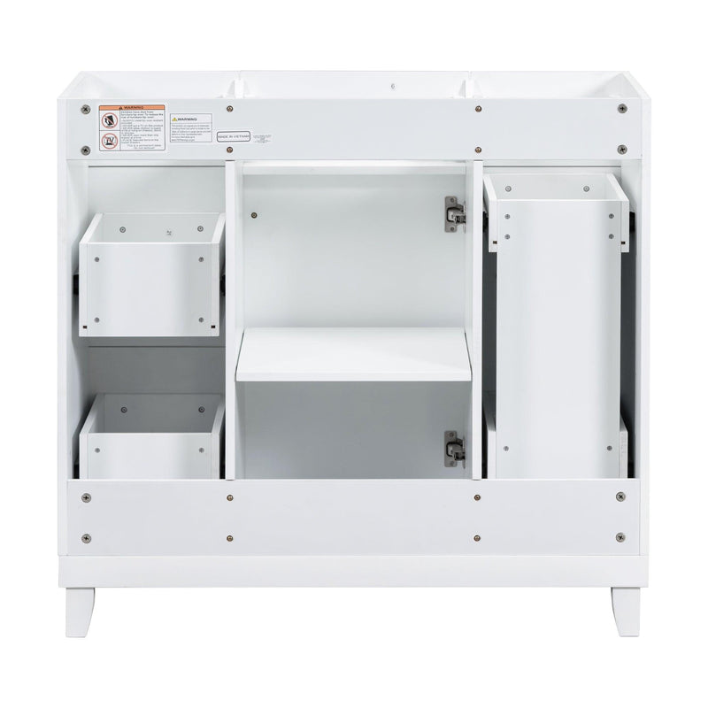 [Cabinet Only] 36" White Bathroom Vanity(Sink not included) - Supfirm