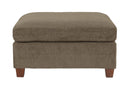 Contemporary 1pc OTTOMAN Tan Color Chenille Fabric Modular Corner wedge Sofa Living Room Furniture - Supfirm