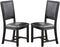 Contemporary Dining Room 7pc Set Grey Finish PU Dining Table w Shelf and 6x Side Chairs Fabric Upholstered seats Back Chairs - Supfirm