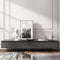 Contemporary TV Stand with 4 Drawers Media Console for TVs Up to 70", Handle-Free Design Modern Elegant TV Cabinet, Black Marble Texture - Supfirm
