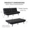 Convertible Memory Foam Futon Couch Bed, Modern Folding Sleeper Sofa-SF267PUBK - Supfirm