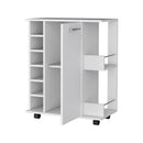 Culver Kitchen Island with Storage Shelves and Single Door Cabinet Push to open System - Supfirm