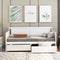 Daybed with two drawers, Twin size Sofa Bed, Two Storage Drawers for Bedroom,Living Room ,White - Supfirm