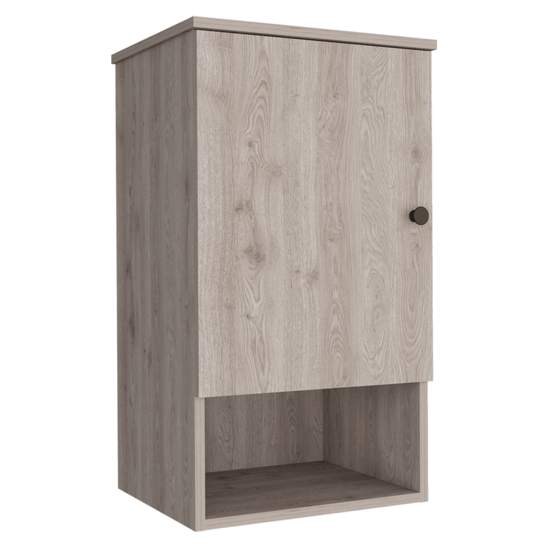 Supfirm DEPOT E-SHOP Arya Medicine Single Door Cabinet, One Shelf, Two Interior Shelves, Light Gray - Supfirm