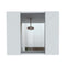 Supfirm DEPOT E-SHOP Garnet Medicine Double Door Cabinet, One External Shelf, White - Supfirm