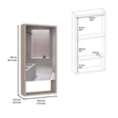 Supfirm DEPOT E-SHOP Palermo Medicine Single Door Cabinet, Two Interior Shelves, One External Shelf, Light Gray - Supfirm