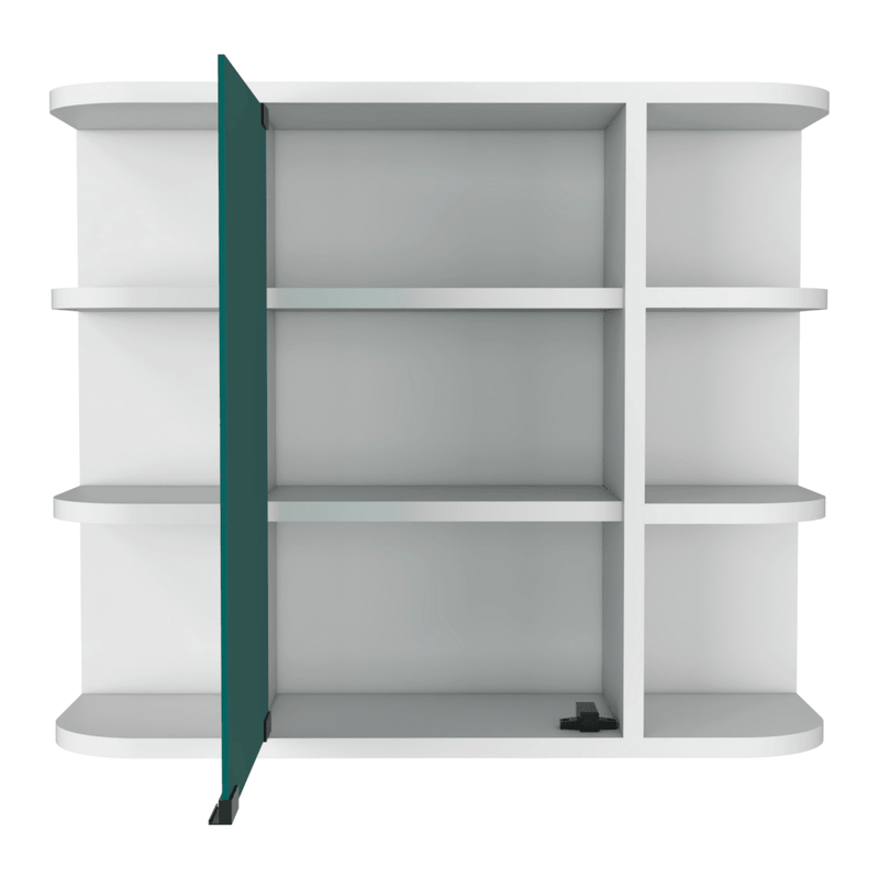 Supfirm DEPOT E-SHOP Roma Mirrored Medicine Cabinet, Six External Shelves, Three Interior Shelves, White - Supfirm