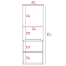 Supfirm DEPOT E-SHOP Savona Medicine Single Door Cabinet, Two External Shelves, Two Interior Shelves, Smokey Oak - Supfirm