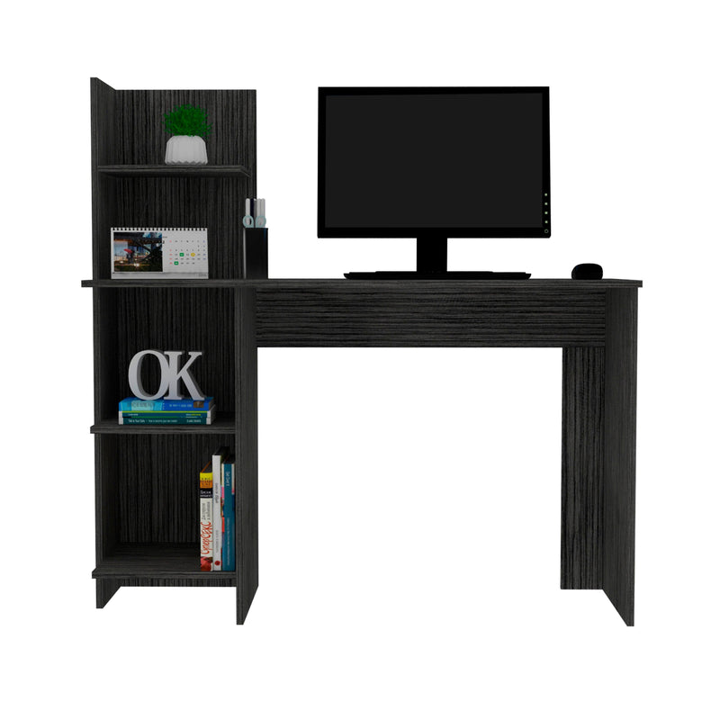 Desk Wichita, Four Shelves, Smokey Oak Finish - Supfirm