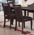 Dining Room Furniture Dark Brown Dining Table w Butterfly Leaf 6x Side Chairs Wooden Top 7pc Set Rectangular Table Contemporary - Supfirm