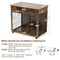 Dog Crate Furniture, Wooden Dog Crate End Table, 38.4 Inch Dog Kennel with 2 Drawers Storage, Heavy Duty Dog Crate, Decorative Pet Crate Dog Cage for Large Indoor Use (Rustic Brown) 38.4" L×23.2" W×35 - Supfirm