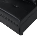 Folding Ottoman Sofa Bed BLACK - Supfirm