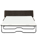 Full Size Folding Ottoman Sleeper Bed with Mattress Convertible Guest Bed Brown - Supfirm