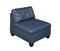 Genuine Leather Ink Blue Tufted 7pc Modular Sofa Set 3x Corner Wedge 3x Armless Chair 1x Ottoman Living Room Furniture Sofa Couch - Supfirm
