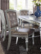 Glamorous Silver Finish Dining Set 5pc Dining Table 4x Side Chairs Crystal Button Tufted Upholstered Modern Style Furniture - Supfirm