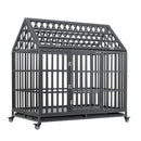 Heavy Duty Dog Cage pet Crate with Roof & window on roof - Supfirm