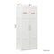 High wardrobe cabinet with 2 doors and 3 partitions to separate 4 storage spaces,white - Supfirm