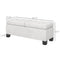 HOMCOM 46" Storage Ottoman Bench, Upholstered End of Bed Bench with Steel Frame, Button Tufted Storage Bench with Safety Hinges for Living Room, Entryway, Bedroom, Cream - Supfirm