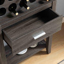 ID USA 212924 Wine Cubbies Cabinet Distressed Grey - Supfirm