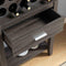 ID USA 212924 Wine Cubbies Cabinet Distressed Grey - Supfirm