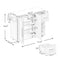 Kitchen Island with Spice Rack, Towel Rack and Extensible Solid Wood Table Top-White - Supfirm