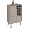 L Bar Cabinet Silhill, Eight Wine Cubbies, Two Cabinets With Single Door, Light Gray Finish - Supfirm