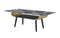 Landon Coffee Table with Glass Black Marble Texture Top and Bent Wood Design - Supfirm