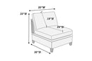 Living Room Furniture 5pc Modular Sofa Set Light Grey Dorris Fabric Couch 2x Corner Wedges 1x Armless Chair And 2x Ottoman - Supfirm