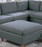 Living Room Furniture Corner Wedge Steel Color Dorris Fabric 1pc Cushion Wedge Sofa Wooden Legs - Supfirm
