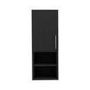 Supfirm Madrid Medicine Cabinet, Two External Shelves, Metal Handle, Single Door, Two Interior Shelves -Black - Supfirm