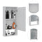 Supfirm Mariana Medicine Cabinet, One External Shelf, Single Door Mirror Two Internal Shelves -White - Supfirm