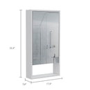 Supfirm Mariana Medicine Cabinet, One External Shelf, Single Door Mirror Two Internal Shelves -White - Supfirm