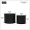 MDF with ash/oak/walnut veneer side table/coffee table/end table/nesting table set of 2 for living room,office,bedroom Black - Supfirm