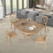 Modern Dining Table Set for 4,Round Table and 4 Kitchen Room Chairs,5 Piece Kitchen Table Set for Dining Room,Dinette,Breakfast Nook,Natural Wood Wash - Supfirm
