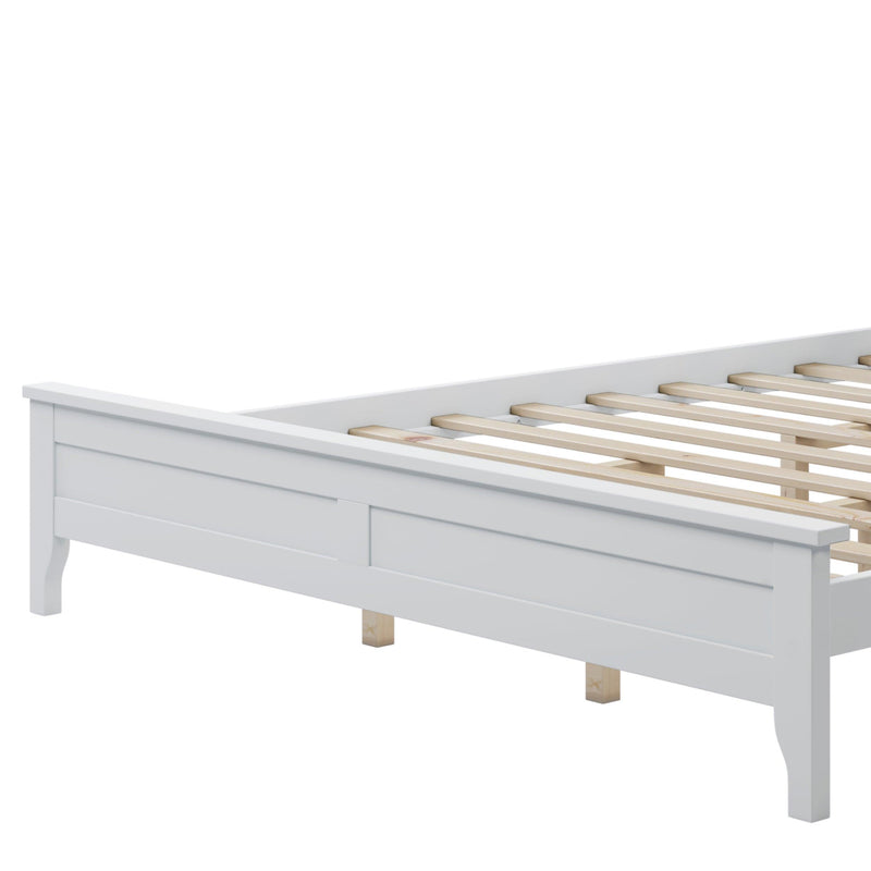 Modern White Solid Wood Queen Platform Bed (old sku:WF283525AAK), Common - Supfirm