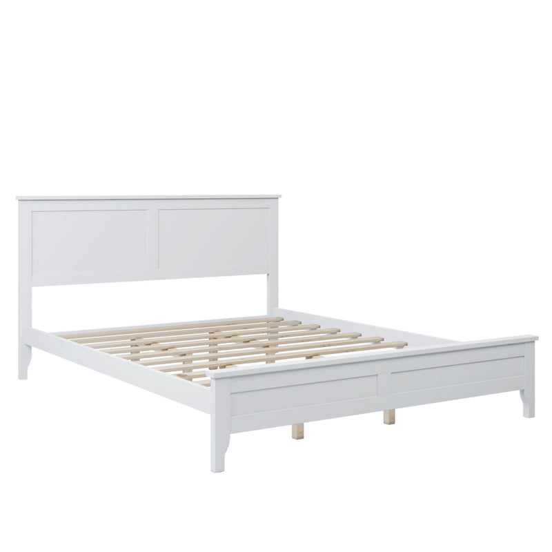 Modern White Solid Wood Queen Platform Bed (old sku:WF283525AAK), Common - Supfirm