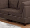 Modular Sofa Set 6pc Set Living Room Furniture Sofa Loveseat Tufted Couch Nail heads Black Coffee Linen Like Fabric 4x Corner Wedge 1x Armless Chair and 1x Ottoman - Supfirm
