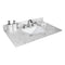 Montary 31inch bathroom vanity top stone carrara white new style tops with rectangle undermount ceramic sink and back splash with 3 faucet hole for bathrom cabinet - Supfirm