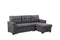 Nathan Dark Gray Reversible Sleeper Sectional Sofa with Storage Chaise, USB Charging Ports and Pocket - Supfirm