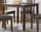 Natural Brown Finish Dinette 5pc Set Kitchen Breakfast Dining Table wooden Top Cushion Seats Chairs Dining room Furniture - Supfirm