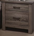 Natural Finish Striking Wooden Nightstand Bedside Table 2x Drawers Storage bedroom Furniture - Supfirm