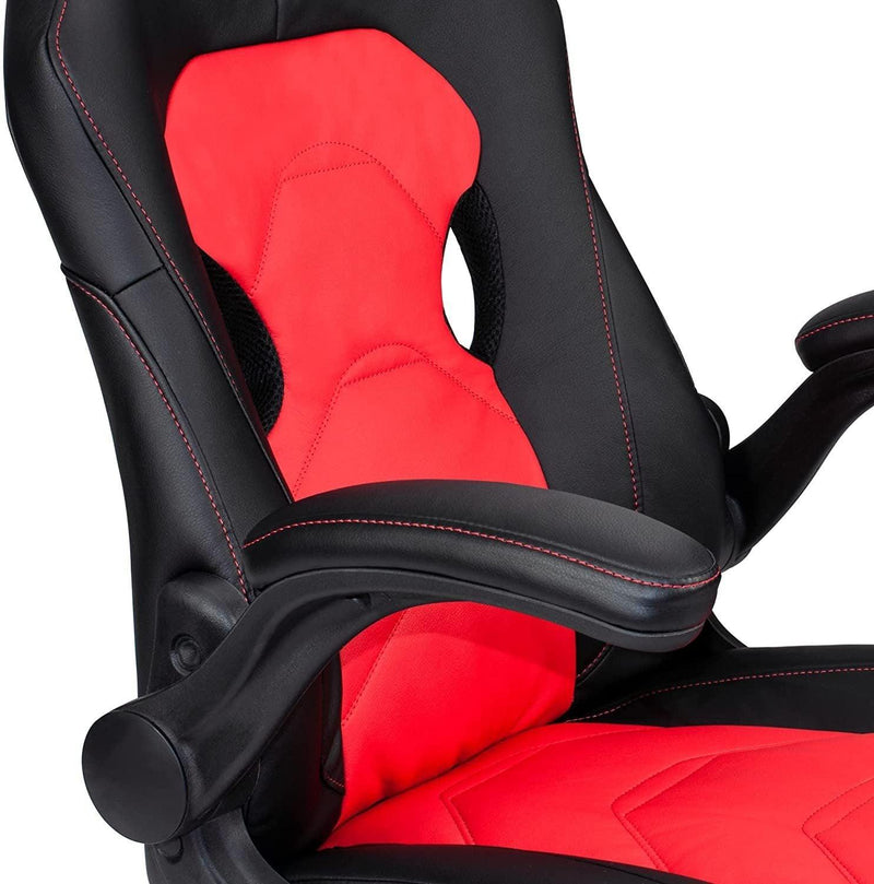 Office Chair Upholstered 1pc Comfort Chair Relax Gaming Office Chair Work Black And Red Color - Supfirm