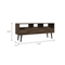 Oslo Tv Stand for TV´s up 51", Two Drawers, Four Legs, Three Open Shelves -Dark Walnut - Supfirm