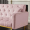 PINK Convertible Folding Futon Sofa Bed , Sleeper Sofa Couch for Compact Living Space. - Supfirm