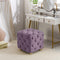 Purple Modern Velvet Upholstered Ottoman, Exquisite Small End Table, Soft Foot Stool,Dressing Vanity Makeup Chair, Comfortable Seat for Living Room, Bedroom, Entrance - Supfirm