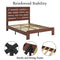 Queen Bed Frame Headboard , Wood Platform Bed Frame , Noise Free,No Box Spring Needed and Easy Assembly Tool,Large Under Bed, Vintage Brown, Common - Supfirm