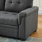 Sierra Dark Gray Linen Reversible Sleeper Sectional Sofa with Storage Chaise - Supfirm