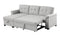 Sierra Light Gray Linen Reversible Sleeper Sectional Sofa with Storage Chaise - Supfirm